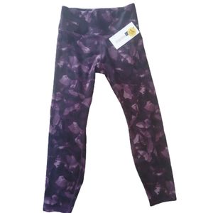 Marika purple abstract print high rise leggings NWT size Large